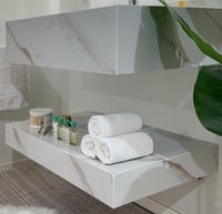 مغسلة ديكور 80 سم رخام صناعي (حجر) حوض ليزر - لون...