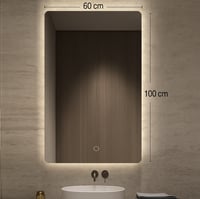 مرايا حمام مضيئة قياس 100*60 ليد 3 الوان