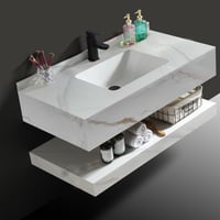 مغسلة ديكور 80 سم رخام صناعي (حجر) حوض ليزر - لون...