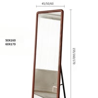 مرأة خشب كبيرة طوليه ارضية بإطار خشبي بني غامق 160...