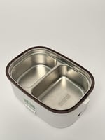 لانش بوكس كهربائي لتسخين الطعام بالسيارة لون ابيض