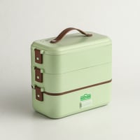 لانش بوكس كهربائي لتسخين الطعام لون اخضر