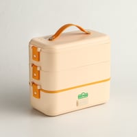 لانش بوكس كهربائي لتسخين الطعام لون اصفر