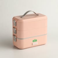 لانش بوكس كهربائي لتسخين الطعام لون وردي