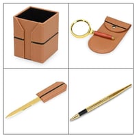 طقم مكتب 10 قطع جلد