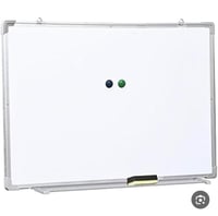 سبورة مغناطيسية بيضاء 150×100 سم بإطار ألومنيوم لل...