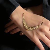 عقد جناح الصقر ذهب عيار 21 (N4794)