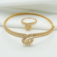 سوارة + خاتم ذهب (B366) WF