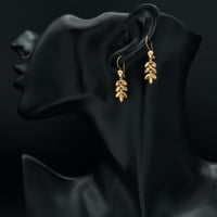 حلق ذهب عيار 21 (E3647) WF