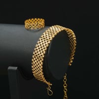 سوارة و خاتم ذهب عيار 21 (B7114)