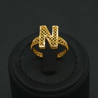 خاتم ذهب نسائي عيار 21 ( N ) (R6243)