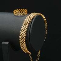 سوارة و خاتم ذهب عيار 21 (B7116)