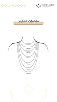 سلسال ذهب حلقات ابيض 45 سم (N4545)