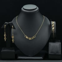 طقم ذهب ايطالي بدون خاتم (S4282)