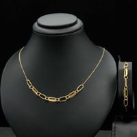 عقد + سوارة ذهب ايطالي (NB4380) WF