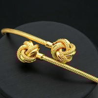 سوارة ذهب مجدول ايطالي عيار 18 (B3940)