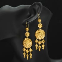 حلق ذهب كرسي جابر عيار 21 (E6126)