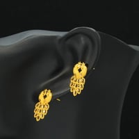 حلق ذهب عيار 21 الطاووس (E6937)