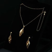 عقد + حلق ذهب ايطالي (HS4401)