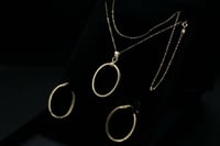 عقد + حلق ذهب - ايطالي (HS1766)