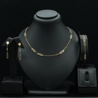 طقم ذهب ايطالي بدون خاتم (S4330)