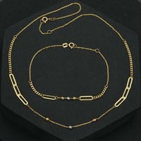 عقد + سوارة ذهب ايطالي (NB4378)