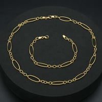 عقد + سوارة ذهب ايطالي (NB4386) WF