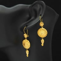 حلق ذهب كرسي جابر عيار 21 (E6123)