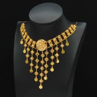 عقد ذهب كرسي جابر عيار 21 (N6815)