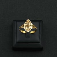 خاتم ذهب عيار 21 (R4808) WF