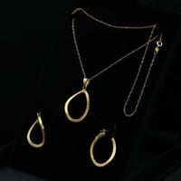 عقد+ حلق ذهب ايطالي (HS4408)