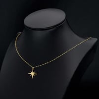 عقد ذهب ناعم نجمة مضيئة (N3527)
