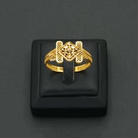 خاتم ذهب نسائي عيار 21 (R5919)