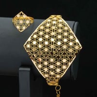 سوارة و خاتم ذهب عيار 21 (B5760)