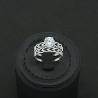 خاتم ذهب أبيض توينز (R6887)