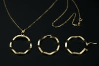 عقد + حلق ذهب - ايطالي (HS1769)