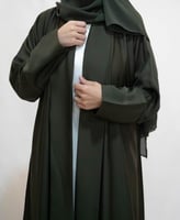 عبايه صيفي اخضر زيتي