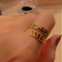 خاتم نسائي مطلي بالذهب