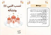 مطوية نسب النبي ونشأته سيرة النبي ( اجتماعيات رابع...