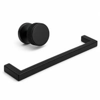 طقم - مقبض دائري + مسكة اسود | JMB-697&RH-304-ED