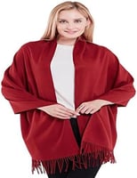 شال عنابي شتوي فاخر نسائي