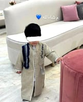 دقلة ولادي مطرز قماش لينن خفيف