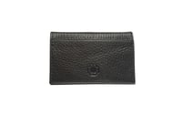 محفظة بطائق جلد طبيعي شفافة