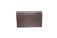 محفظة بطائق جلد طبيعي شفافة