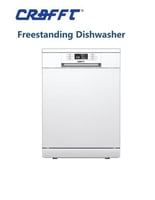 غسالة صحون كرافت 15مكان 6 برامج ابيض - CDW6P15PSPW...