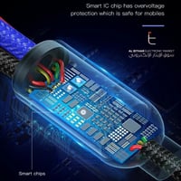 بيسوس | سلك شاحن متعدد مايكرو يو اس بي ايفون تايب...