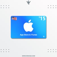 بطاقة هدايا أبل آيتونز 15$ – متجر أمريكي