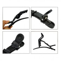 مجموعة من 6 مشابك شعر بلاستيكية - أسود