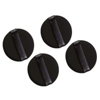 اسفنج مكياج دائري اسود ، 4 حبات