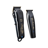 مجموعة مكائن حلاقة احترافية لاسلكية كوردلس باربر ك...